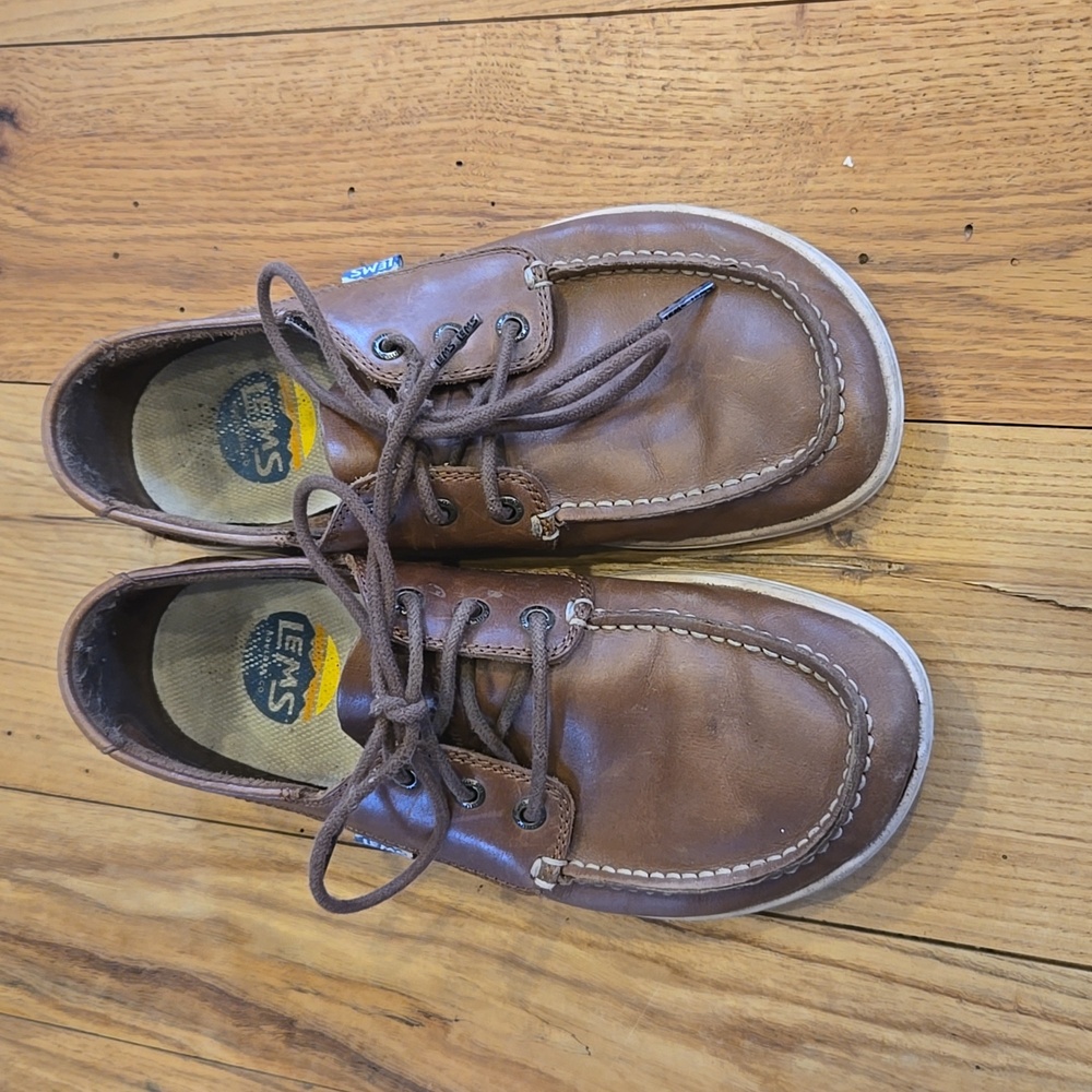 Lems Mariner Size 7.5 Mens Size 9 Womens In Walnut 100% Leather - Picture 2 of 10